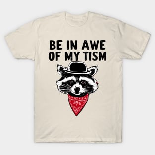 Funny Saying Raccoon Be In Awe Of My 'Tism T-Shirt